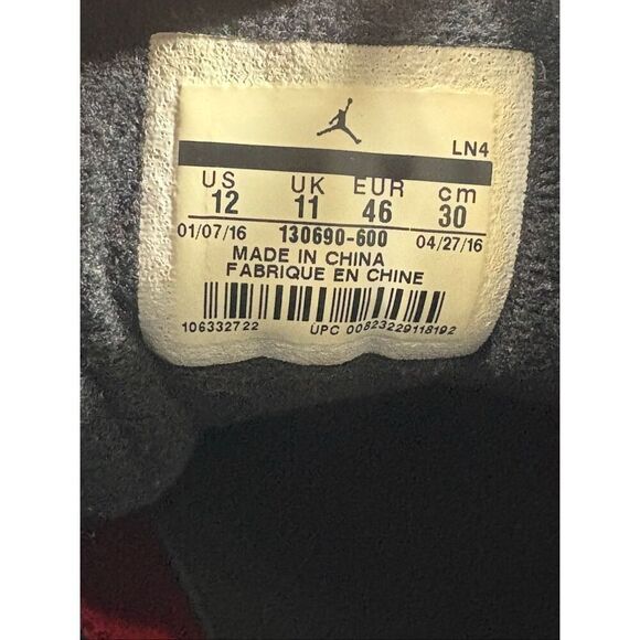 Nike Air Jordan 12 Retro Gym Red White Men’s 12 130690-600 main image 4